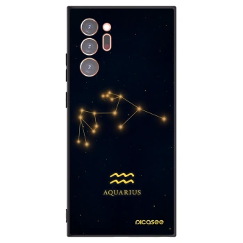 Picasee Μαύρη θήκη σιλικόνης για Samsung Galaxy Note 20 Ultra - AQUARIUS