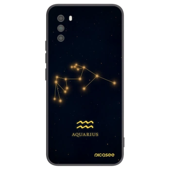 Picasee Μαύρη θήκη σιλικόνης για Xiaomi Poco M3 - AQUARIUS