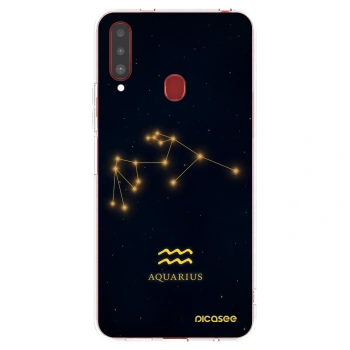Picasee διαφανής θήκη σιλικόνης Samsung Galaxy A20s - AQUARIUS