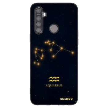 Picasee Μαύρη θήκη σιλικόνης για Realme 5 - AQUARIUS