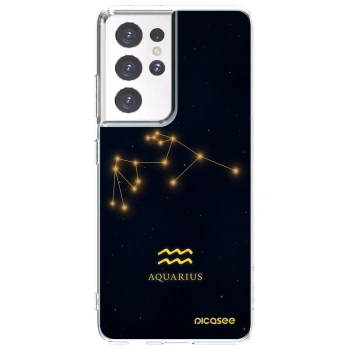 Picasee διαφανής θήκη σιλικόνης Samsung Galaxy S21 Ultra 5G G998B - AQUARIUS