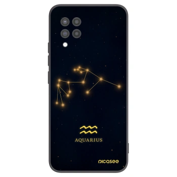 Picasee Μαύρη θήκη σιλικόνης για Samsung Galaxy A42 A426B - AQUARIUS