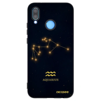 Picasee Μαύρη θήκη σιλικόνης για Huawei P20 Lite - AQUARIUS