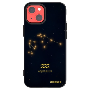 Picasee Μαύρη θήκη σιλικόνης για Apple iPhone 13 mini - AQUARIUS