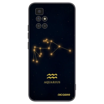 Picasee Μαύρη θήκη σιλικόνης για Xiaomi Redmi 10 - AQUARIUS