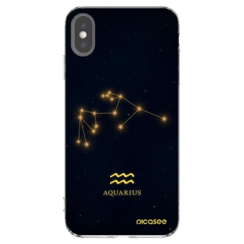 Picasee διαφανής θήκη σιλικόνης Apple iPhone XS Max - AQUARIUS