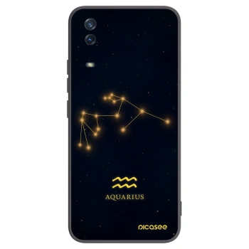 Picasee Μαύρη θήκη σιλικόνης για Vivo Y11s - AQUARIUS
