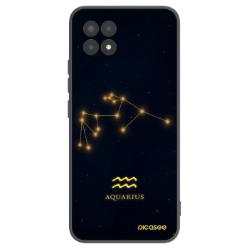 Picasee Μαύρη θήκη σιλικόνης για Realme 8i - AQUARIUS
