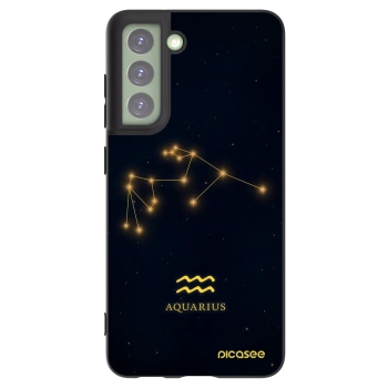 Picasee Μαύρη θήκη σιλικόνης για Samsung Galaxy S21 FE 5G - AQUARIUS