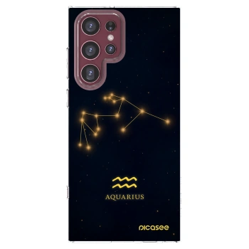 Picasee διαφανής θήκη σιλικόνης Samsung Galaxy S22 Ultra 5G - AQUARIUS