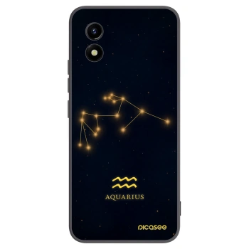 Picasee Μαύρη θήκη σιλικόνης για Vivo Y01 - AQUARIUS