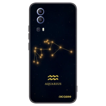 Picasee Μαύρη θήκη σιλικόνης για Vivo Y52 5G - AQUARIUS