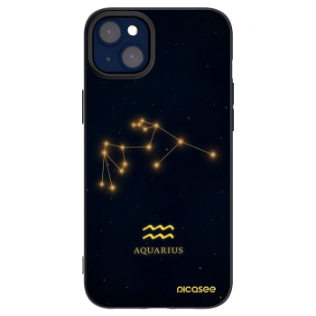 Picasee Μαύρη θήκη σιλικόνης για Apple iPhone 14 Plus - AQUARIUS