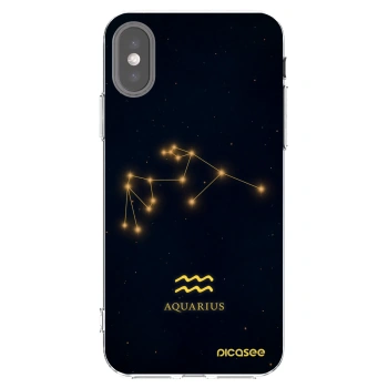 Picasee διαφανής θήκη σιλικόνης Apple iPhone X/XS - AQUARIUS