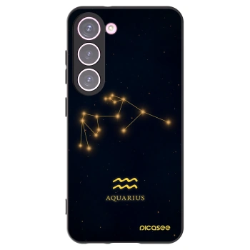 Picasee Μαύρη θήκη σιλικόνης για Samsung Galaxy S23 5G - AQUARIUS