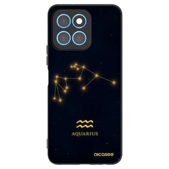 Picasee Μαύρη θήκη σιλικόνης για Honor X8 5G - AQUARIUS