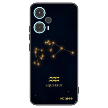 Picasee Μαύρη θήκη σιλικόνης για Xiaomi Poco F5 - AQUARIUS