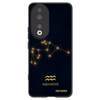 Picasee Μαύρη θήκη σιλικόνης για Honor 90 5G - AQUARIUS