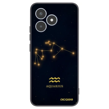 Picasee Μαύρη θήκη σιλικόνης για Realme C53 - AQUARIUS