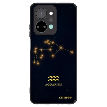 Picasee Μαύρη θήκη σιλικόνης για Honor X7a - AQUARIUS