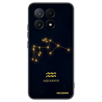Picasee Μαύρη θήκη σιλικόνης για Xiaomi Poco X6 Pro - AQUARIUS