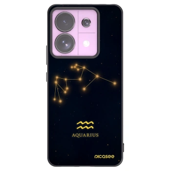 Picasee Μαύρη θήκη σιλικόνης για Xiaomi Redmi Note 13 Pro 5G - AQUARIUS