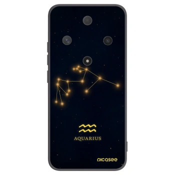 Picasee Μαύρη θήκη σιλικόνης για Honor Magic6 Lite 5G - AQUARIUS