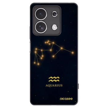 Picasee Μαύρη θήκη σιλικόνης για Xiaomi Redmi Note 13 4G - AQUARIUS