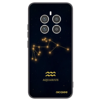 Picasee Μαύρη θήκη σιλικόνης για Realme 12 Pro 5G - AQUARIUS