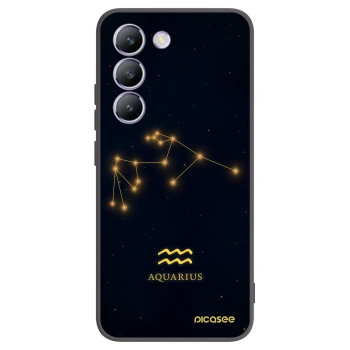 Picasee Μαύρη θήκη σιλικόνης για Vivo V40 SE 5G - AQUARIUS