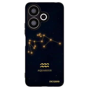Picasee Μαύρη θήκη σιλικόνης για Xiaomi Redmi 13 4G - AQUARIUS