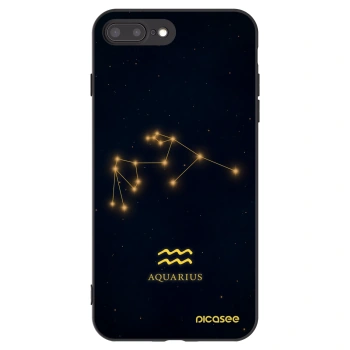 Picasee Μαύρη θήκη σιλικόνης για Apple iPhone 7 Plus - AQUARIUS