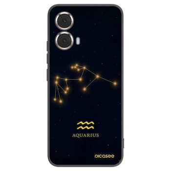 Picasee Μαύρη θήκη σιλικόνης για Motorola Moto G85 - AQUARIUS