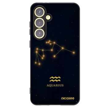 Picasee Μαύρη θήκη σιλικόνης για Samsung Galaxy S24 FE S721B - AQUARIUS