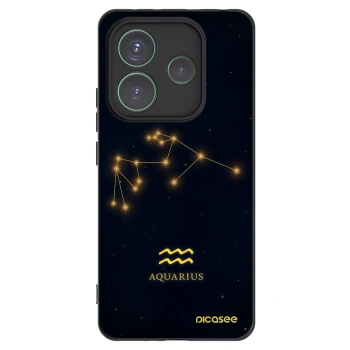 Picasee Μαύρη θήκη σιλικόνης για Xiaomi Redmi Note 14 5G - AQUARIUS