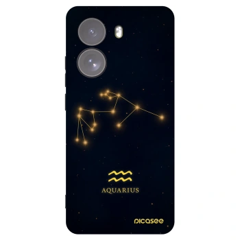 Picasee Μαύρη θήκη σιλικόνης για Xiaomi Poco X7 - AQUARIUS