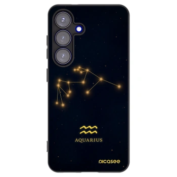Picasee Μαύρη θήκη σιλικόνης για Samsung Galaxy S25 5G - AQUARIUS