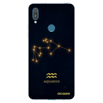 Picasee διαφανής θήκη σιλικόνης Huawei Y7 2019 - AQUARIUS
