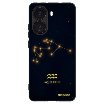 Picasee Μαύρη θήκη σιλικόνης για Xiaomi Poco X7 Pro 5G - AQUARIUS