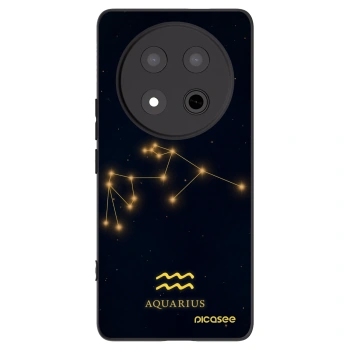 Picasee Μαύρη θήκη σιλικόνης για Honor Magic7 Lite 5G - AQUARIUS
