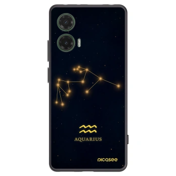 Picasee Μαύρη θήκη σιλικόνης για Motorola Moto G35 5G - AQUARIUS