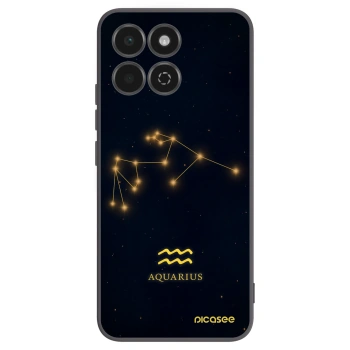 Picasee Μαύρη θήκη σιλικόνης για Honor 200 Smart 5G - AQUARIUS