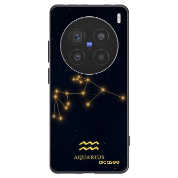 Picasee Μαύρη θήκη σιλικόνης για Vivo X200 Pro - AQUARIUS