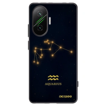 Picasee Μαύρη θήκη σιλικόνης για Xiaomi Poco F7 Pro 5G - AQUARIUS