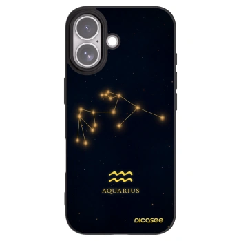 Picasee Μαύρη θήκη σιλικόνης για Apple iPhone 17 - AQUARIUS