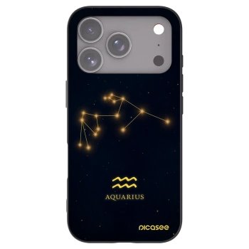 Picasee Μαύρη θήκη σιλικόνης για Apple iPhone 17 Pro - AQUARIUS