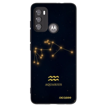Picasee Μαύρη θήκη σιλικόνης για Motorola Edge 60 5G - AQUARIUS