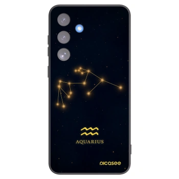 Picasee Μαύρη θήκη σιλικόνης για Samsung Galaxy S25 FE 5G - AQUARIUS