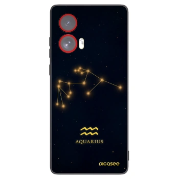 Picasee Μαύρη θήκη σιλικόνης για Motorola Edge 50 Fusion - AQUARIUS
