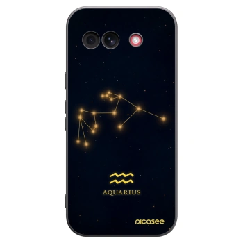 Picasee Μαύρη θήκη σιλικόνης για Google Pixel 10a - AQUARIUS